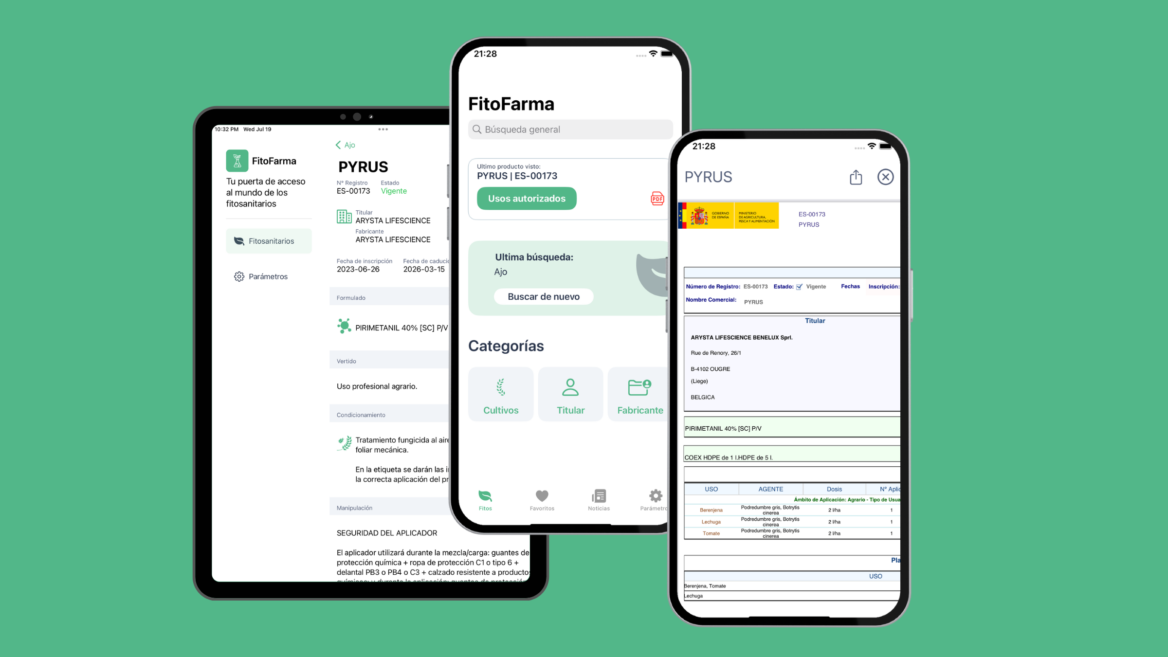 Fitosanitarios: FitoFarma | Tu puerta de acceso al mundo de los fitosanitarios | El Registro de Productos Fitosanitarios en tu bolsillo